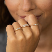 Bague plaque or calyce